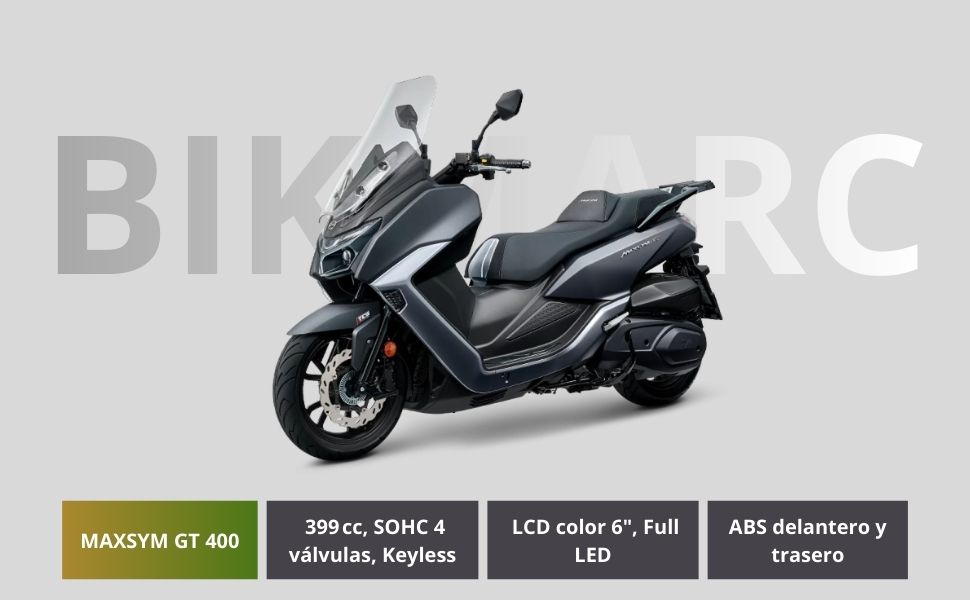 Scooter SYM Maxsym GT 400 399 cc, 34 CV, ABS, LCD color y Full LED