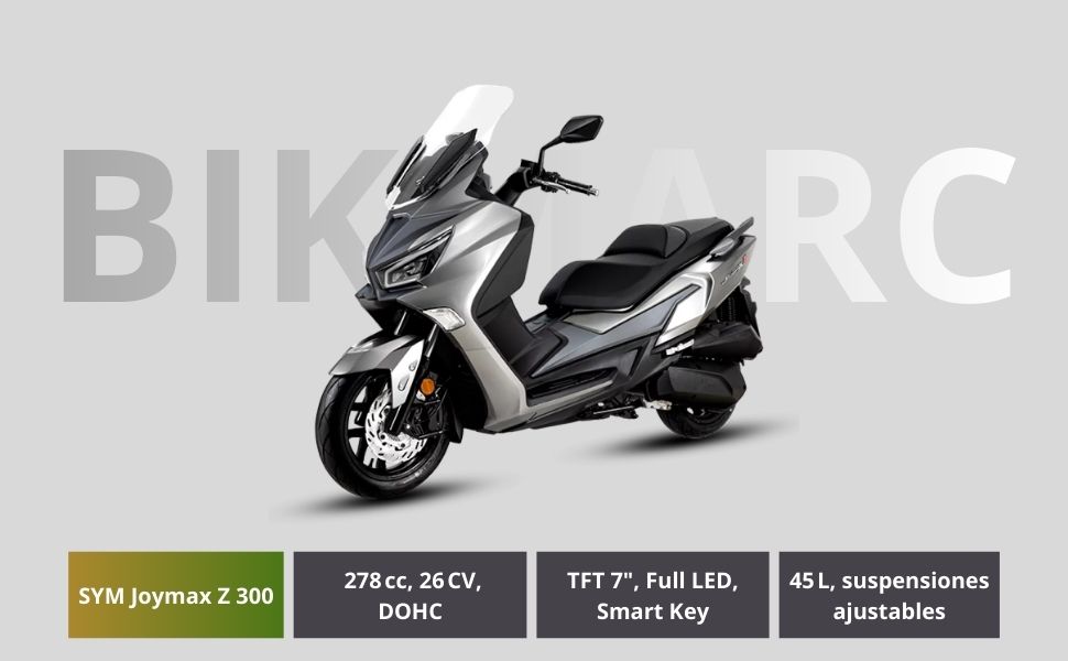 Scooter SYM Joymax Z 300 278 cc, 26 CV, ABS, Smart Key, TFT 7" y Full LED